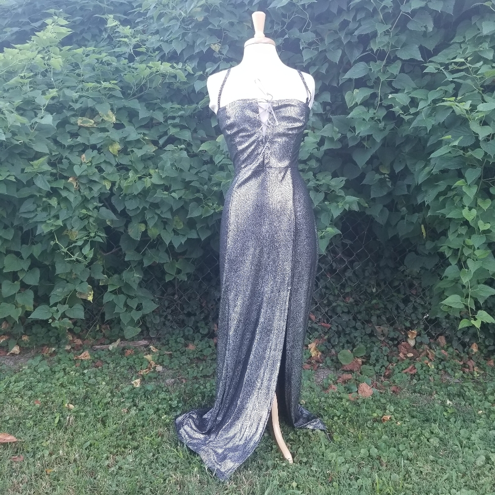 BEAUTIFUL Vintage Gothic Liquid Metal Dress